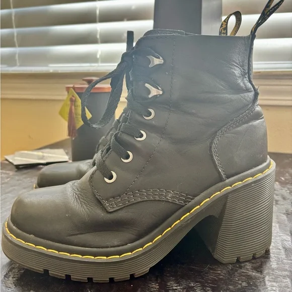 Dr. Martens Jesy Black Lace Up Platform Boots - Picture 11 of 14